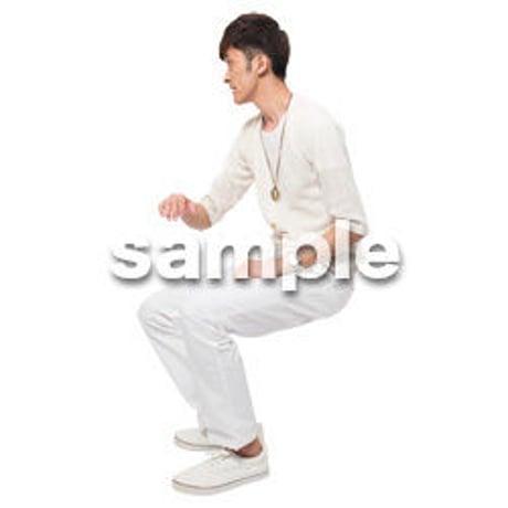 Cutout People　座る　男性　LL_332