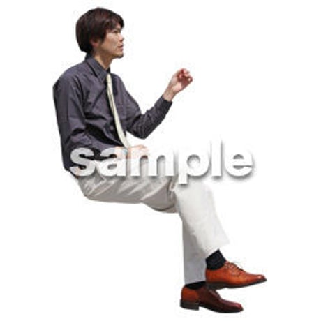 人物切抜き素材　座る人Ⅱ編　Q_429