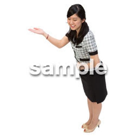 Cutout People　鳥瞰　人物 女性　FF_293