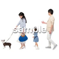 Cutout People　犬の散歩　II_448