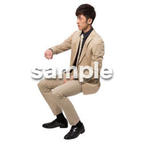 Cutout People　座る　男性　LL_292