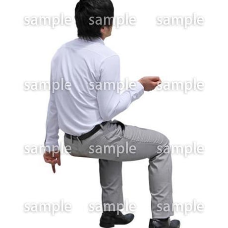 人物切抜き素材　座る人Ⅱ編　Q_477