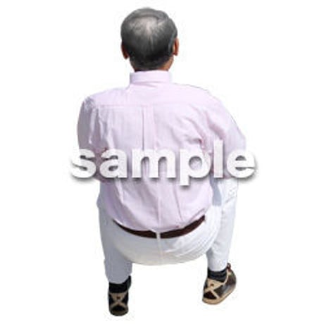 人物切抜き素材　シニア介護編　S_486
