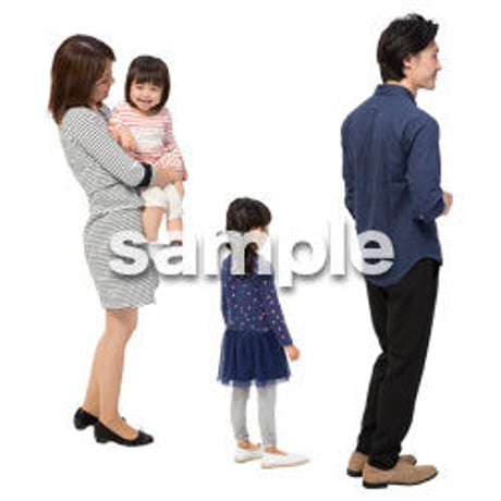 Cutout People　4人ファミリー　GG_444