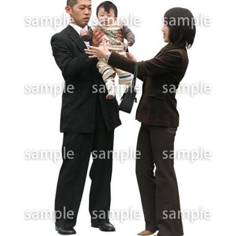 人物切抜き素材　ファミリー編　F_293