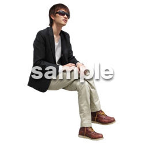 人物切抜き素材　座る人Ⅱ編　Q_532