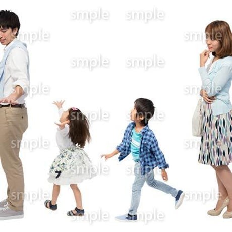 Cutout People　4人ファミリー　GG_358