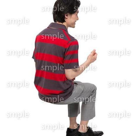 Cutout People　座る　男性　LL_494