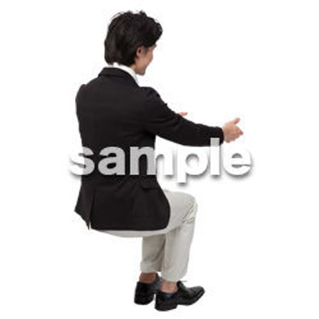 Cutout People　座る　男性　LL_084