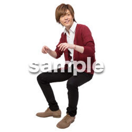 Cutout People　座る　男性　LL_437