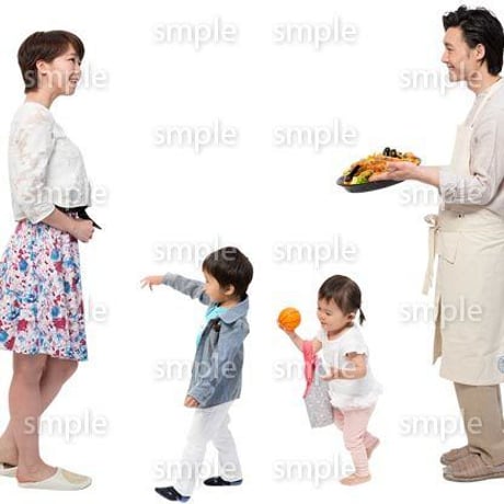 Cutout People　4人家族　II_313