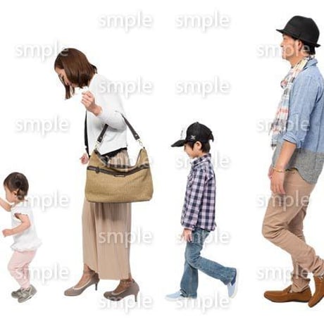 Cutout People　4人ファミリー　GG_293