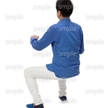 Cutout People　座る　男性　LL_380