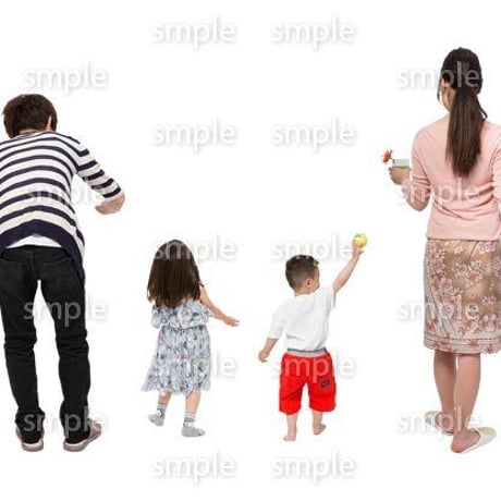 Cutout People　4人家族　II_345
