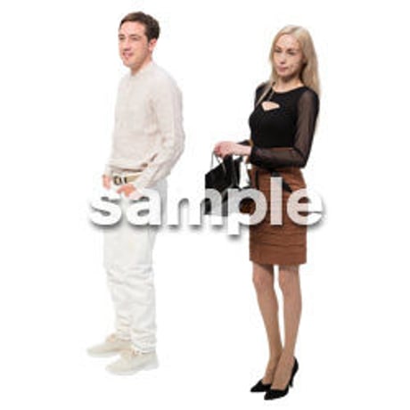 Cutout People　外国人ペア　JJ_472