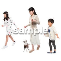 Cutout People　犬の散歩　II_457