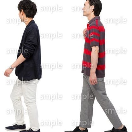 Cutout People　男性ペア　JJ_348