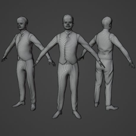 3D人モデルAポーズ　113_Dai