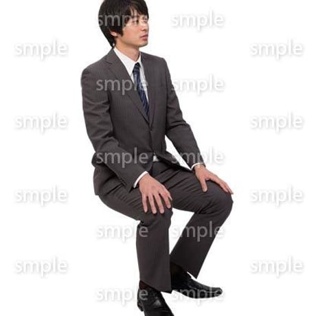 Cutout People　座る　男性　LL_012