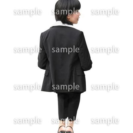 人物切抜き素材　座る人編　H_395