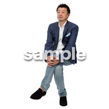 Cutout People　座る　男性　LL_191
