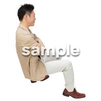 Cutout People　鳥瞰　座る男性 　FF_418