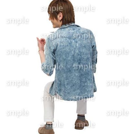 Cutout People　座る　男性　LL_405