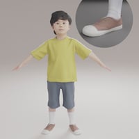 3D人モデルAポーズ　228_Rui
