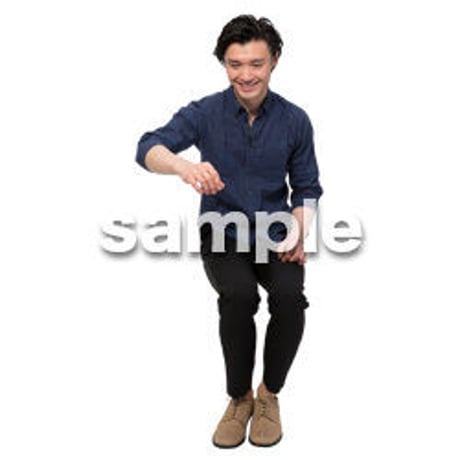 Cutout People　座る　男性　LL_216