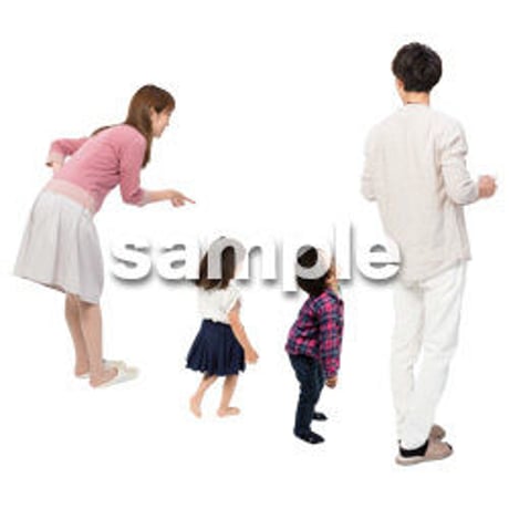 Cutout People　4人家族　II_334