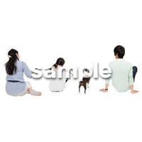 Cutout People　犬の散歩　II_500