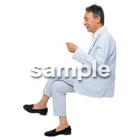 Cutout People　座る　男性　LL_513