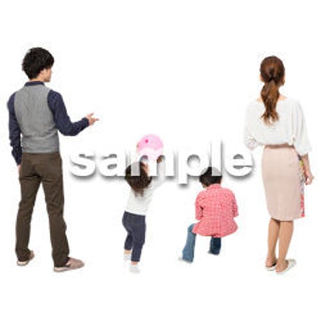 Cutout People　4人家族　II_340
