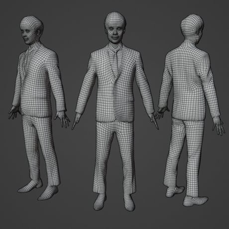 3D人モデルAポーズ　120_Kazu