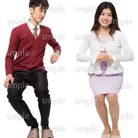 Cutout People　アットホーム　座る　II_396