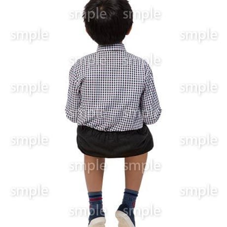 Cutout People　座る　男の子　LL_540