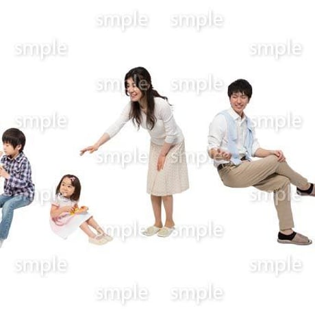Cutout People　4人家族　II_322