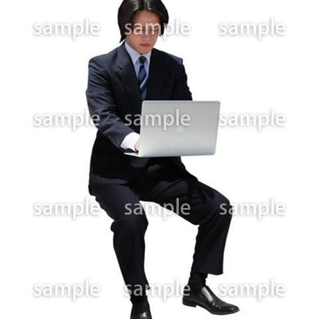 人物切抜き素材　座る人Ⅱ編　Q_355
