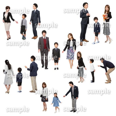 人物切抜きセット☆ファミリー　1_set101