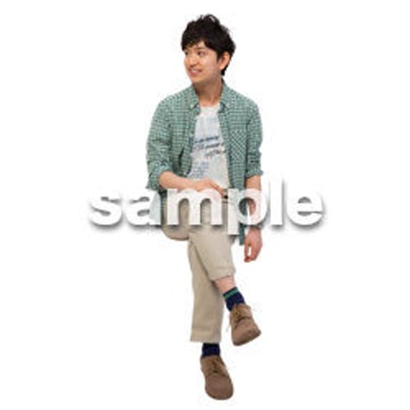 Cutout People　座る　男性　LL_416