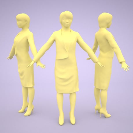 3D人モデルAポーズ　028_Haru