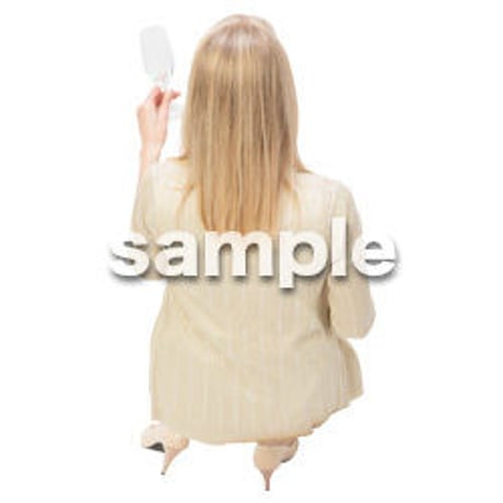 Cutout People　鳥瞰　座る女性 　FF_475
