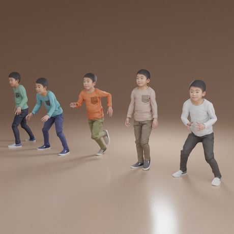 3D人モデルAポーズ　206_Taku