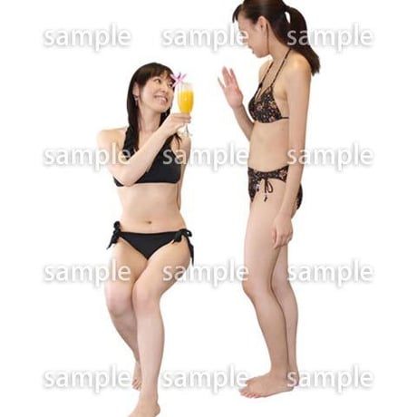 人物切抜き素材　夏服・フィットネス編　J_323