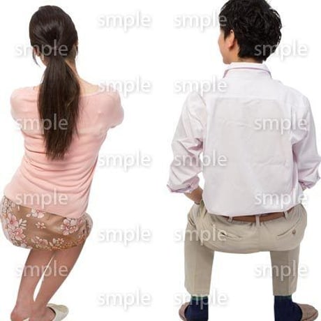 Cutout People　アットホーム　座る　II_395