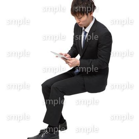 Cutout People　座る　男性　LL_053