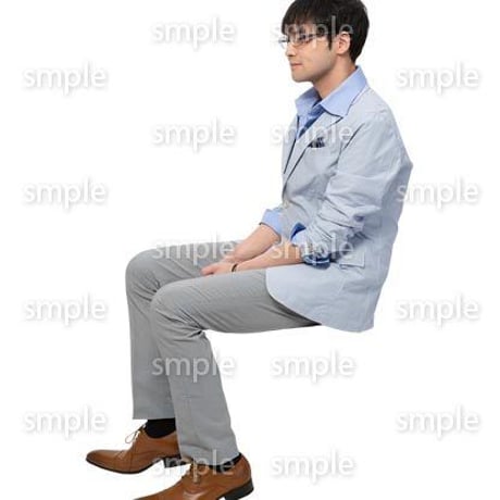Cutout People　座る　男性　LL_283