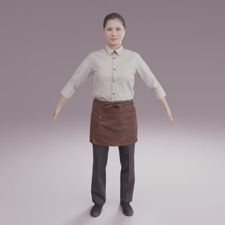 3D人モデルAポーズ　178_Sara