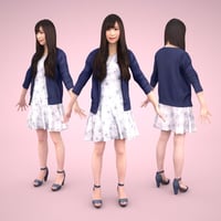 3D人モデルAポーズ　072_Yui