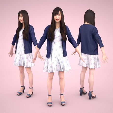 3D人モデルAポーズ　072_Yui